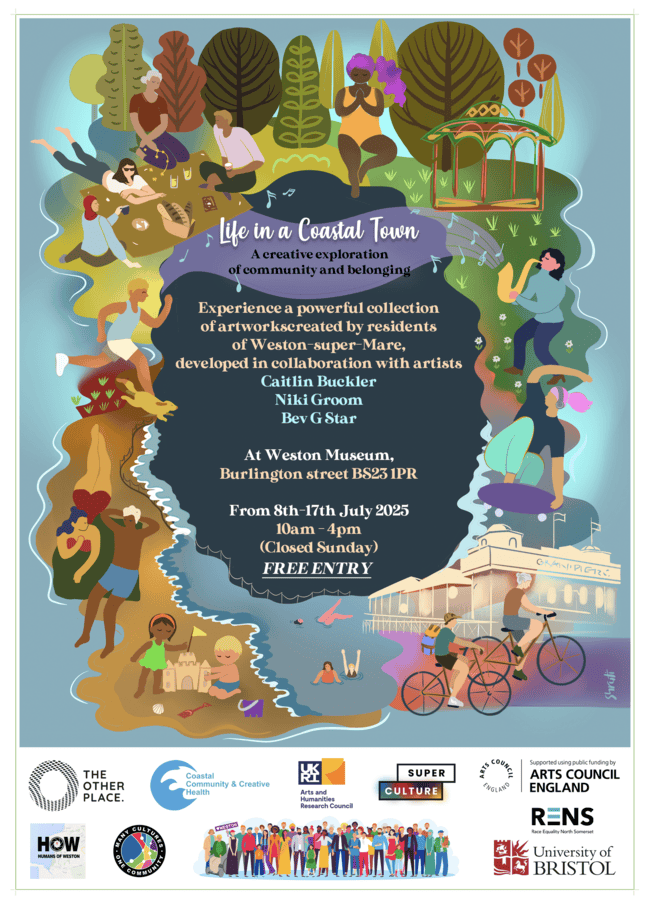 Flyer advertising the exhibition 'Life in a Coastal Town'.